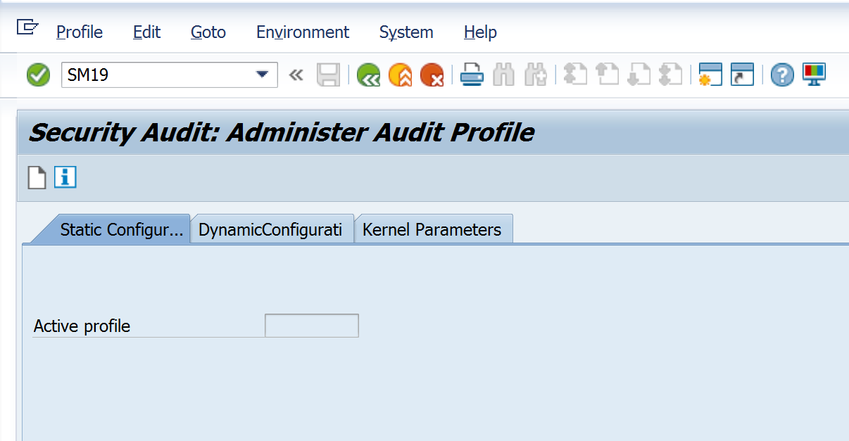 SAP - create new audit profile