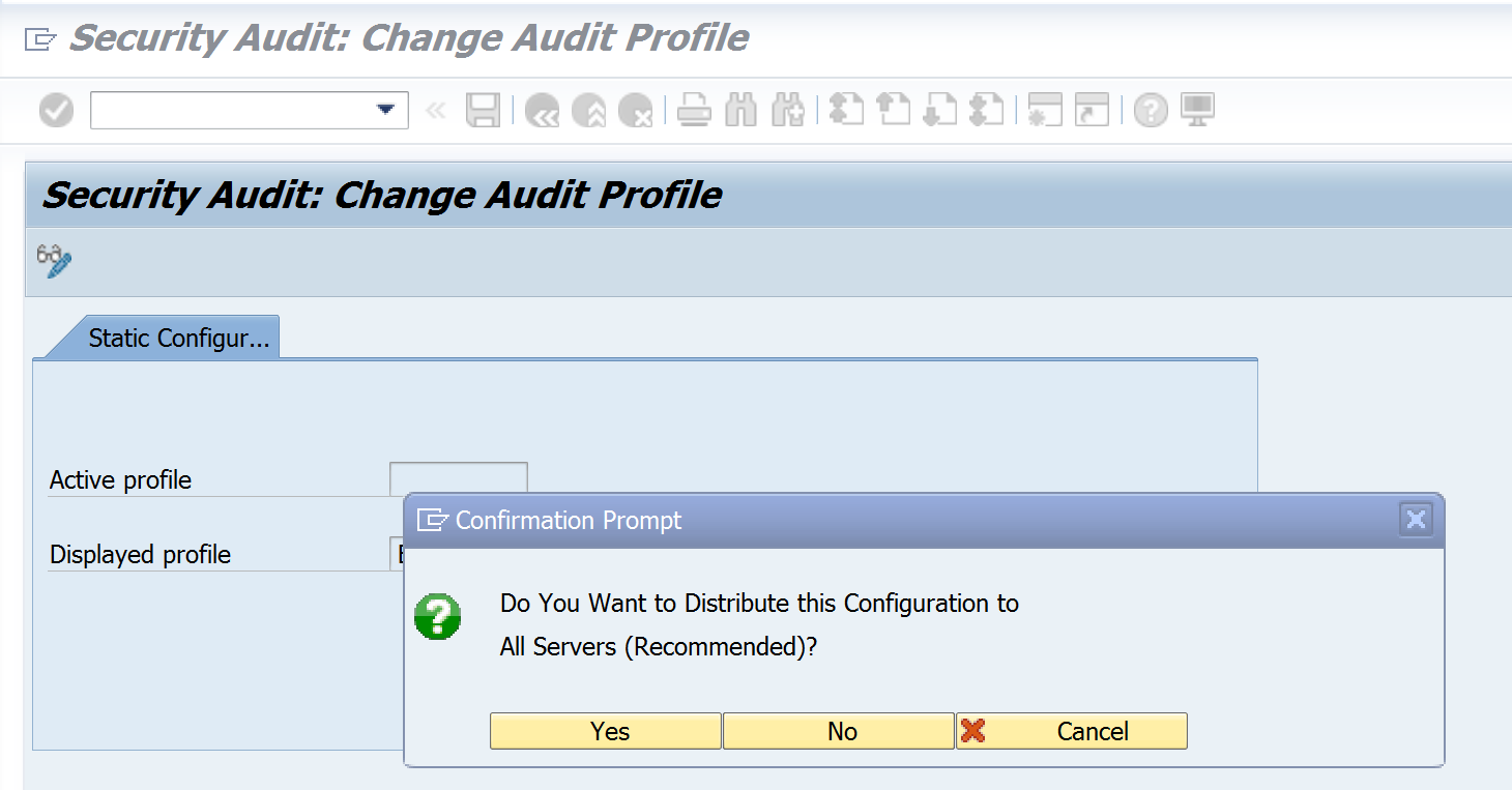SAP - distribute audit profile